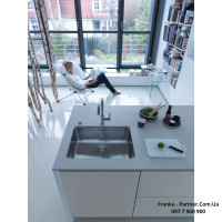 Кухонний змішувач Franke Eos Neo U | Kubus | ламінарний потік | нержавіюча сталь | 115.0529.202