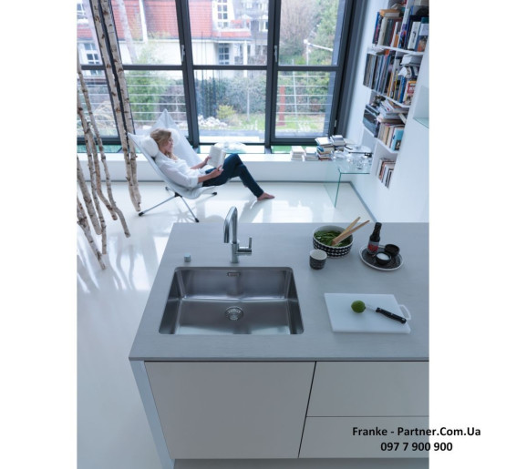 Смеситель кухонный Franke Eos Neo U | Кубус | ламинарный поток | нержавеющая сталь | 115.0529.202