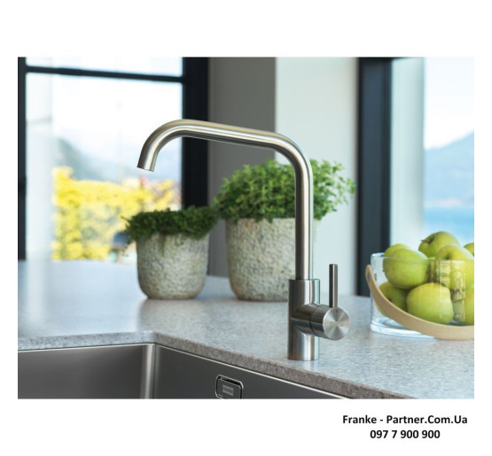 Смеситель кухонный Franke Eos Neo U | Кубус | ламинарный поток | нержавеющая сталь | 115.0529.202