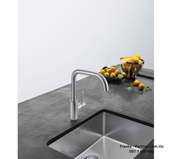 Смеситель кухонный Franke Eos Neo U | Кубус | ламинарный поток | нержавеющая сталь | 115.0529.202