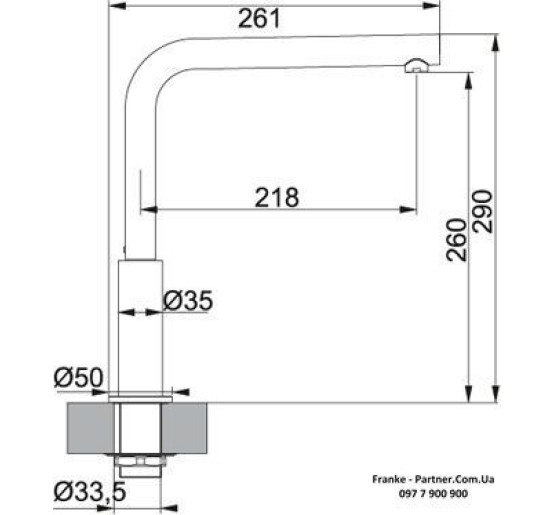 Кухонний змішувач Franke Neptune Evo | хром | архів | 115.0373.928