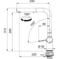 Кухонний змішувач Franke Active L Pull Out | витяжний вилив | функція душу | ламінарний потік води | мигдаль | 115.0653.389