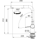 Кухонний змішувач Franke Active L Pull Out | витяжний вилив | функція душу | ламінарний потік води | мигдаль | 115.0653.389