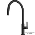 Кухонний змішувач Franke Maris Slim J | витяжний вилив | ламінарний потік | чорний матовий | 115.0728.389