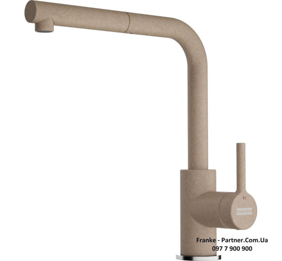 Кухонний змішувач Franke Lina L Shape Pull Out | витяжний вилив | мигдаль | 115.0728.487
