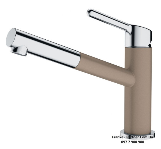 Смеситель кухонный Franke Orbit Pull Out | вытяжное излияние | ламинарный поток воды миндаль | 115.0623.147