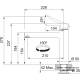 Смеситель кухонный Franke Centro | ламинарный поток воды черный матовый | 115.0621.613