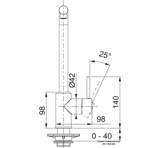 Смеситель кухонный Franke Sirius Pull Out | вытяжное излияние | хром | 115.0668.280