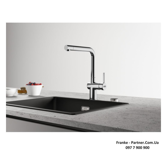 Смеситель кухонный Franke Active L | ламинарный поток воды хром | 115.0653.298