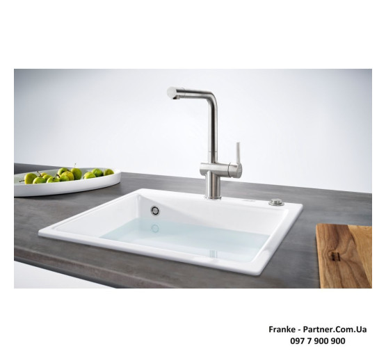 Смеситель кухонный Franke Active L | ламинарный поток воды хром | 115.0653.298