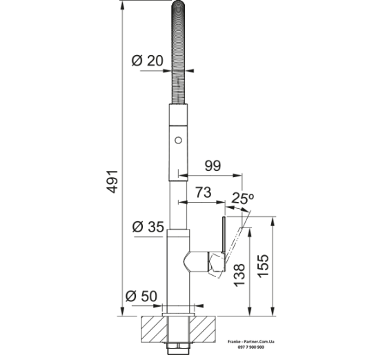 Кухонний змішувач Franke Maris Slim SemiPro | гнучкий вилив | функція душу | ламінарний потік | чорний матовий | 115.0728.396