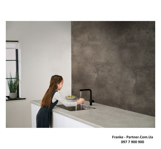 Кухонний змішувач Franke Active L Pull Out | витяжний вилив | функція душу | ламінарний потік | чорний матовий | 115.0653.382