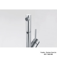 Кухонний змішувач Franke Orbit | витяжний вилив | ламінарний потік | нержавіюча сталь | 115.0569.461