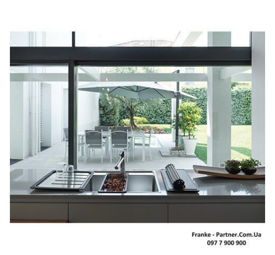 Смеситель кухонный Franke Centro | ламинарный поток воды черный матовый | 115.0621.613