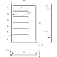 Электрический полотенцесушитель Genesis-Aqua Combo 80x53 см