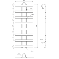 Электрический полотенцесушитель Genesis-Aqua Symmetry 120x53 см
