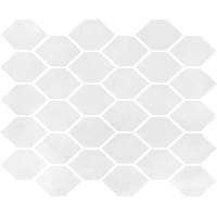 Мозаика Aquamarina Белый Heksagon POL 27x32 код 6226 Nowa Gala