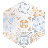 Heksagon Плитка напольная Flamenco Светло-серый Patchwork NAT 28x33 код 6448 Nowa Gala