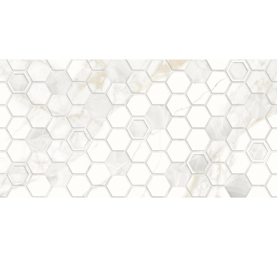 Плитка стінова Golden Tile Sentimento Hexagon білий 30x60 SN0151