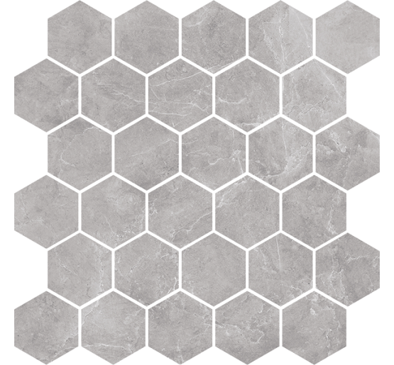 Мозаїка Silver Grey Світло-сірий Heksagon POL 27x27 код 6752 Nowa Gala