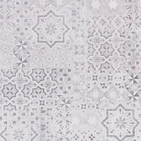 Плитка керамогранітна Vintage Light Grey декор 400x400 Ceramika Gres