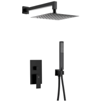 Душовий комплект прихованого монтажу KFA Armatura LOGON BLACK 