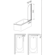 Штора для ванни універсальна Aquaform MODERN 1 профіль хром (170-06990P)