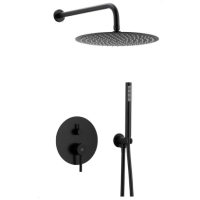 Душовий комплект прихованого монтажу KFA Armatura MOZA BLACK  