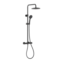 Душова система KFA Armatura MOZA BLACK з термостатичним змішувачем