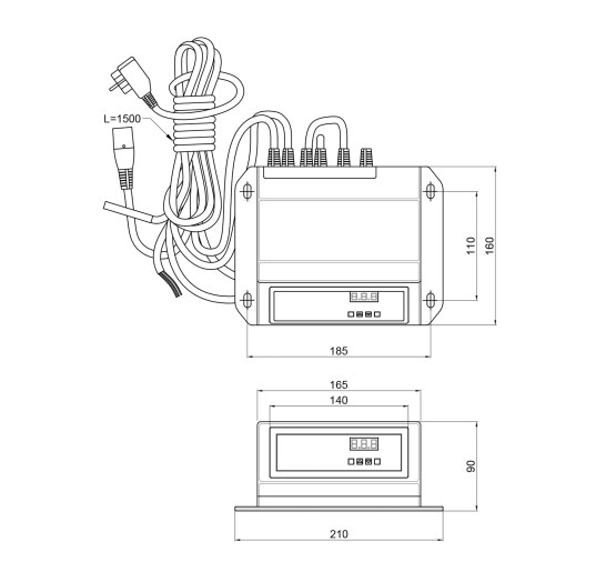Контроллер Thermo Alliance TA72v1PID для управления вентилятором, насосом ЦО, комнатным термостатом