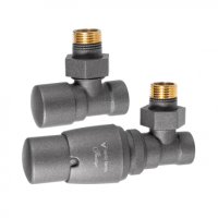 Дизайн крани радіаторні Vario Term Royal з термоголовкою 1/2” x 1/2” графіт