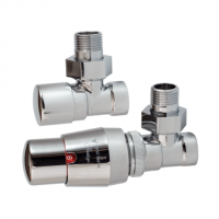 Дизайн крани радіаторні Vario Term Royal з термоголовкою 1/2” x 1/2” хром