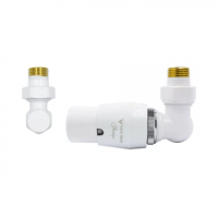 Дизайн крани радіаторні Vario Term Master з термоголовкою 1/2” x 1/2” білий