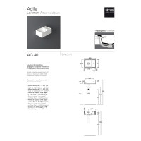 Умивальник SIMAS AG 40 Agile (AG40) Black matt