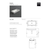 Умивальник SIMAS AG 80 Agile (AG80) Glossy white
