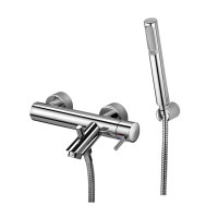 Змішувач для ванни Paffoni Light (колір - хром), з фіксованим душовим гарнітуром