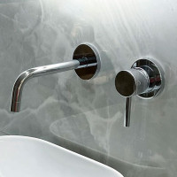 Змішувач для раковини настінний Paffoni Light (колір - хром), вилив 178 мм