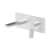 Смеситель для раковины настенный Paffoni Tilt (цвет – сталь), излив 150 мм