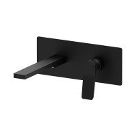 Змішувач для раковини настінний Paffoni Tilt (колір - чорний матовий), вилив 150 мм