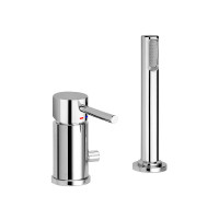 Змішувач на борт ванни зі збільшеним потоком, без виливу Paffoni Light (колір - хром)