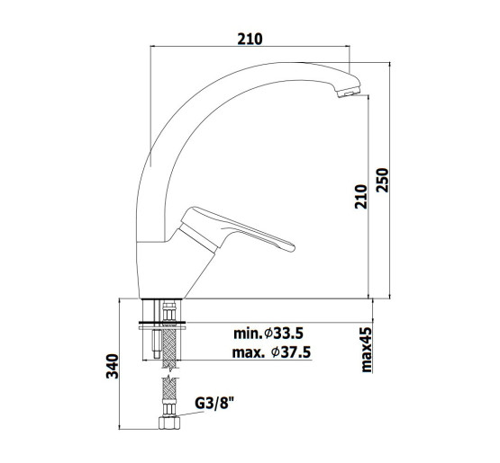 Смеситель для кухни Paffoni Nettuno (цвет – хром)