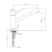 Смеситель для раковины Paffoni Birillo (цвет – хром), без донного клапана