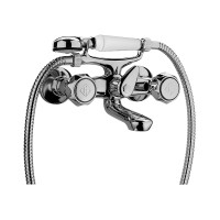 Змішувач для ванни Paffoni Danubio (колір - хром), з душовим гарнітуром та шлангом 1500 мм
