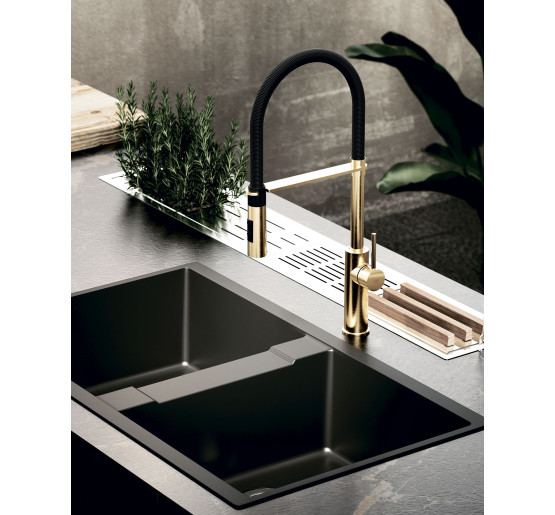 Змішувач для кухні Paffoni Light (колір - матове золото)