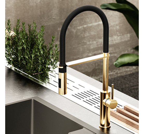 Змішувач для кухні Paffoni Light (колір - матове золото)