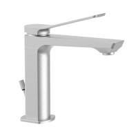 Змішувач для раковини Paffoni Tilt (колір - сталь), з донним клапаном