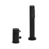 Змішувач на борт ванни зі збільшеним потоком, без виливу Paffoni Joker (колір - чорний матовий)