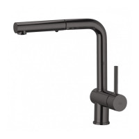 Змішувач для кухні, з витяжним виливом Paffoni Light (колір - чорний нікель)