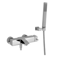 Змішувач для ванни Paffoni Level (колір - сталь), з регульованим душовим гарнітуром