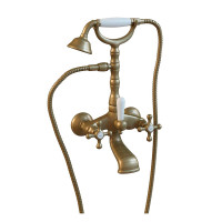Змішувач для ванни, з душовою лійкою та шлангом 1500 мм Paffoni Belinda (колір - бронза)